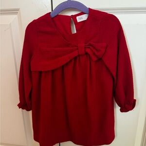 Zara dress. Red with bow detail. EUC size 18-24 months